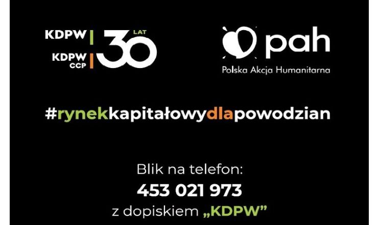 Zbiórka charytatywna na rzecz pomocy powodzianom - KDPW_CCP